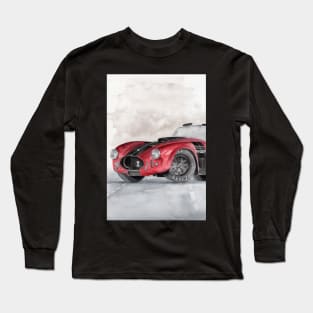 Watercolor retro red car Long Sleeve T-Shirt